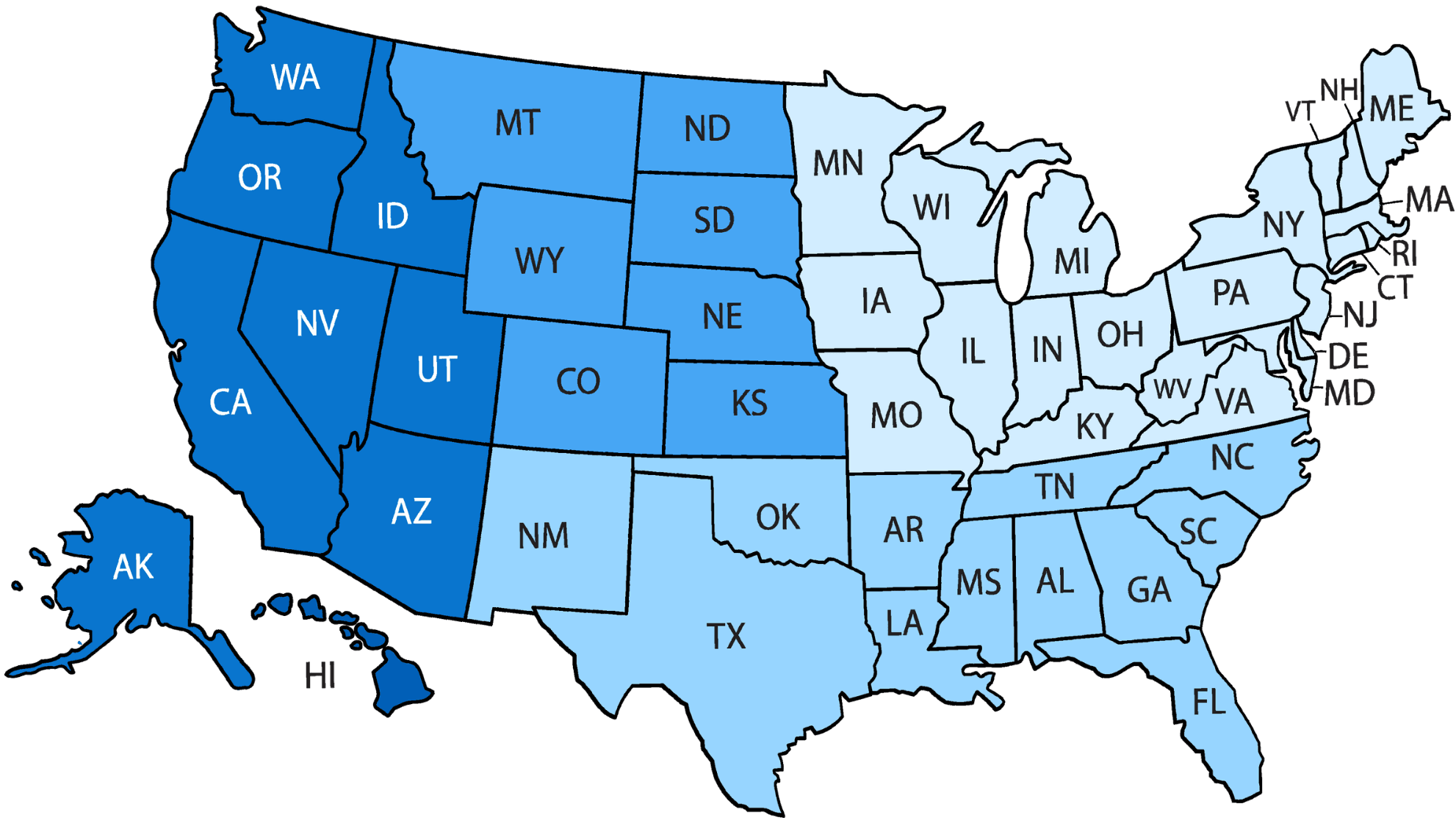 Fuller Brothers Sales Territory Map
